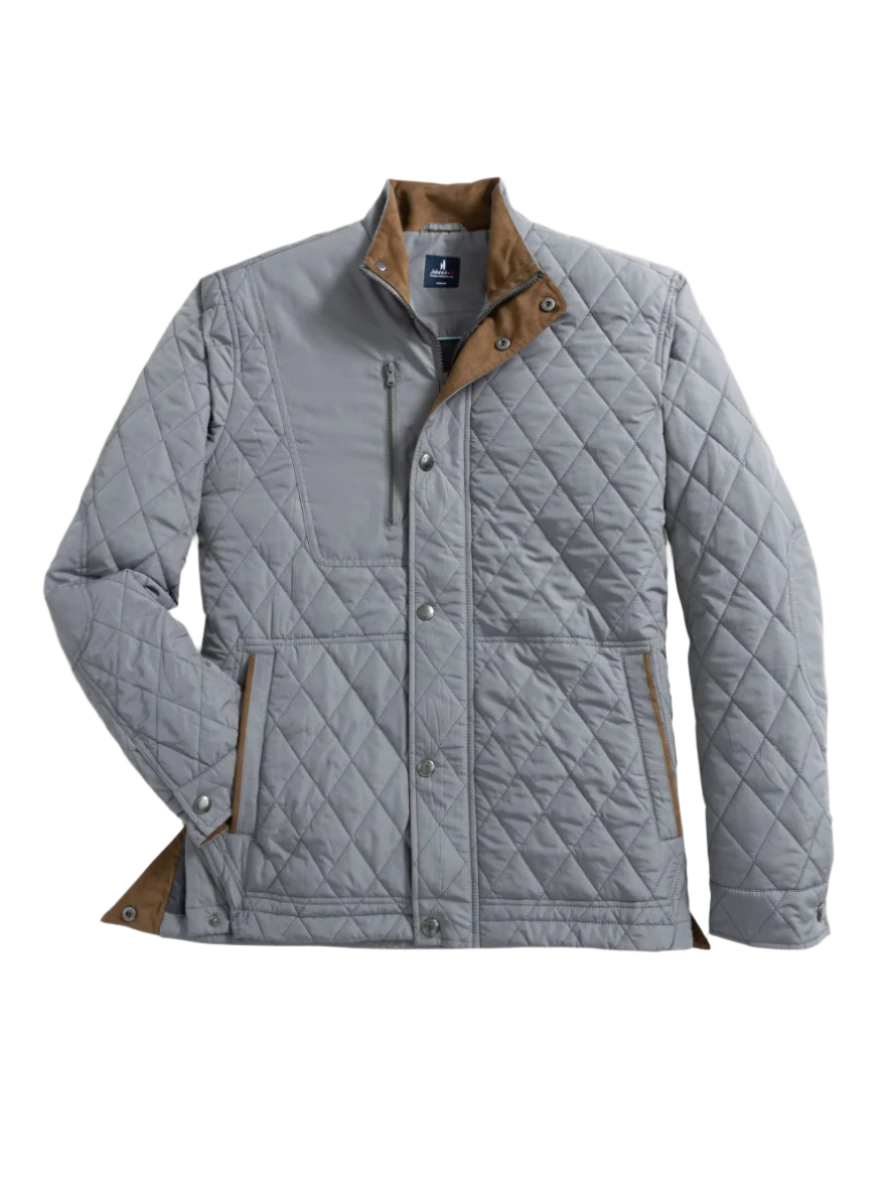 Juno Quilted Snap Jacket Concrete
