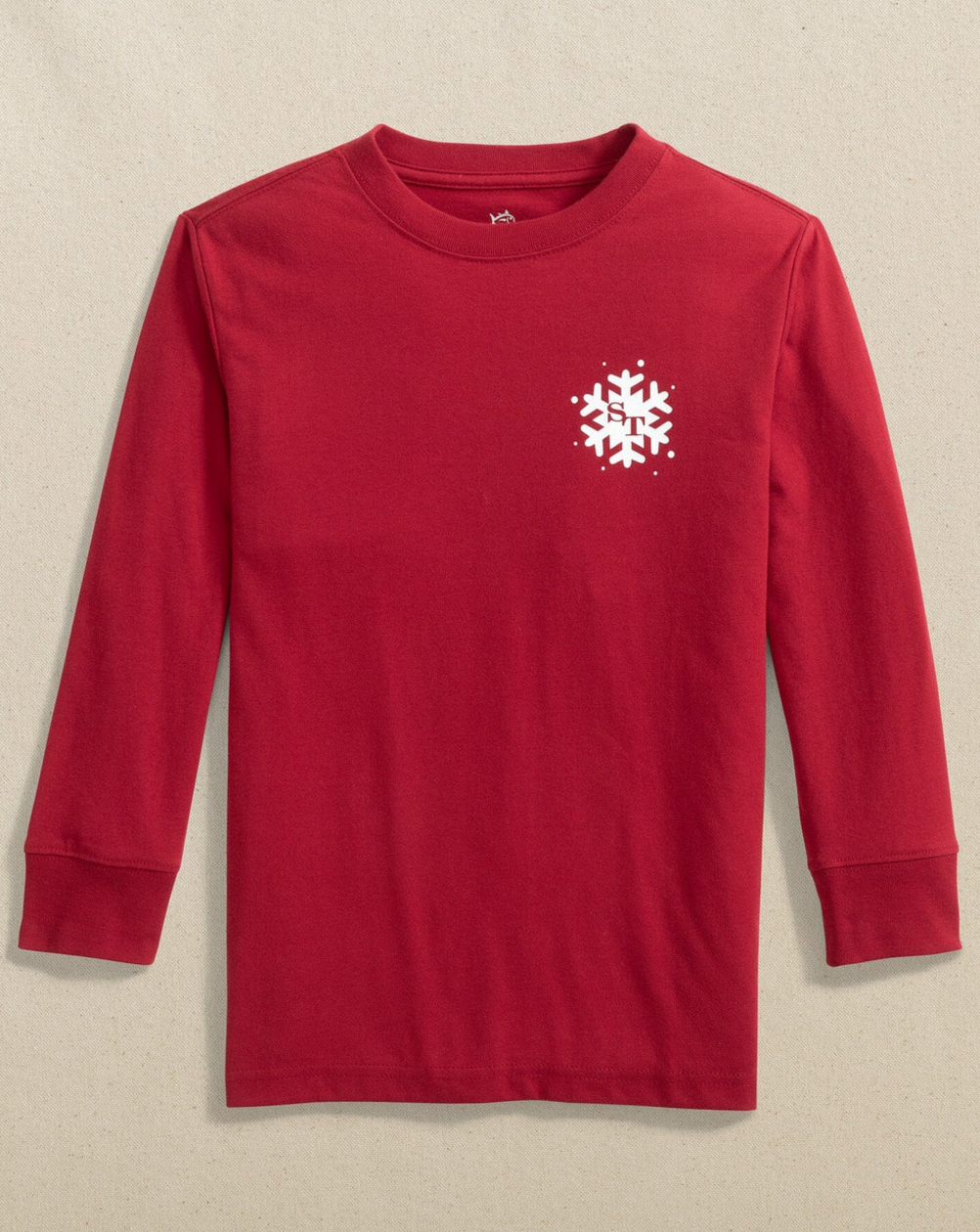 Youth ST Snowman LS T-Shirt Rio Red