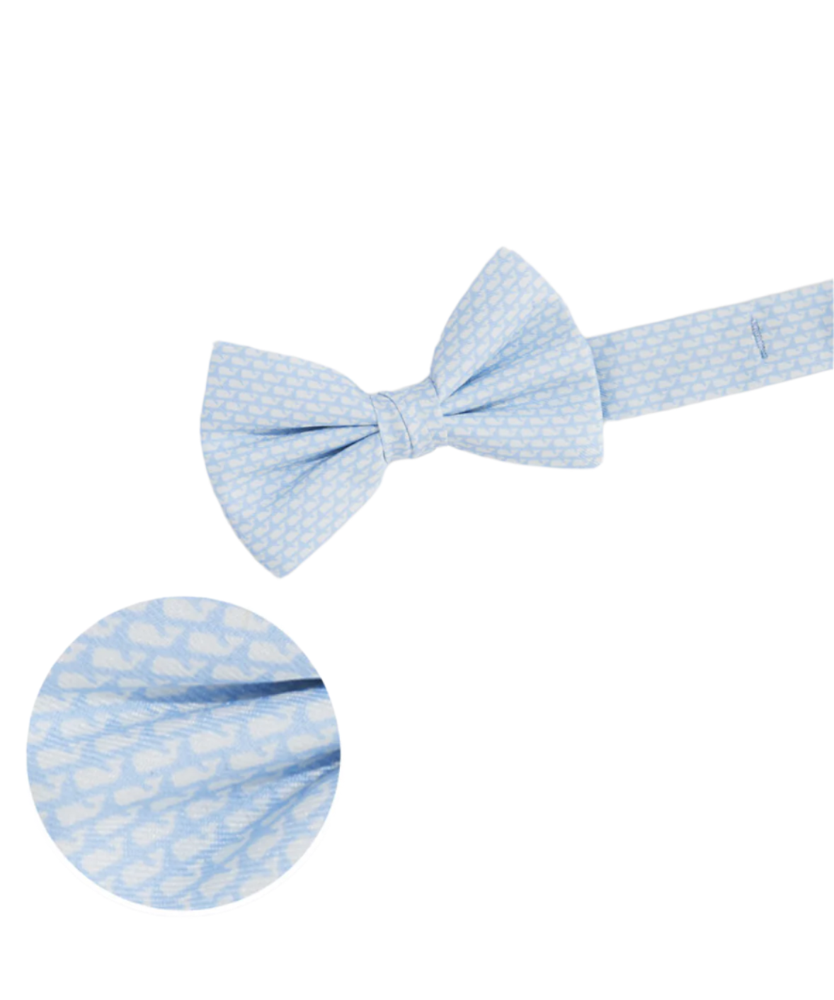 Youth Micro Whales Printed Bow Tie Jake Blue