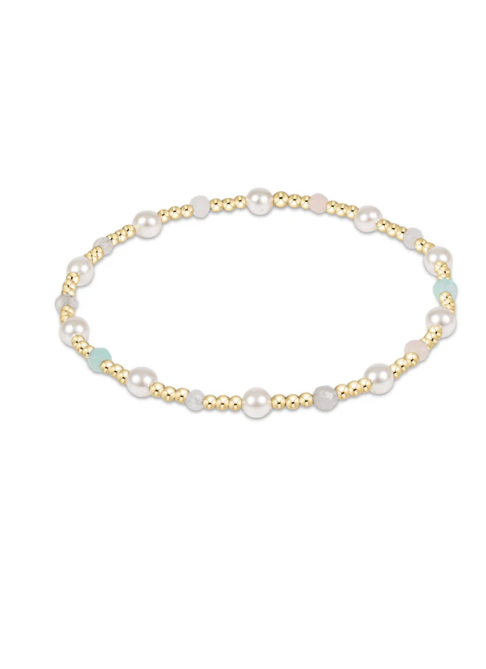 SS25 Gemstone Pearl Sincerity Pattern 4mm Bead Bracelet