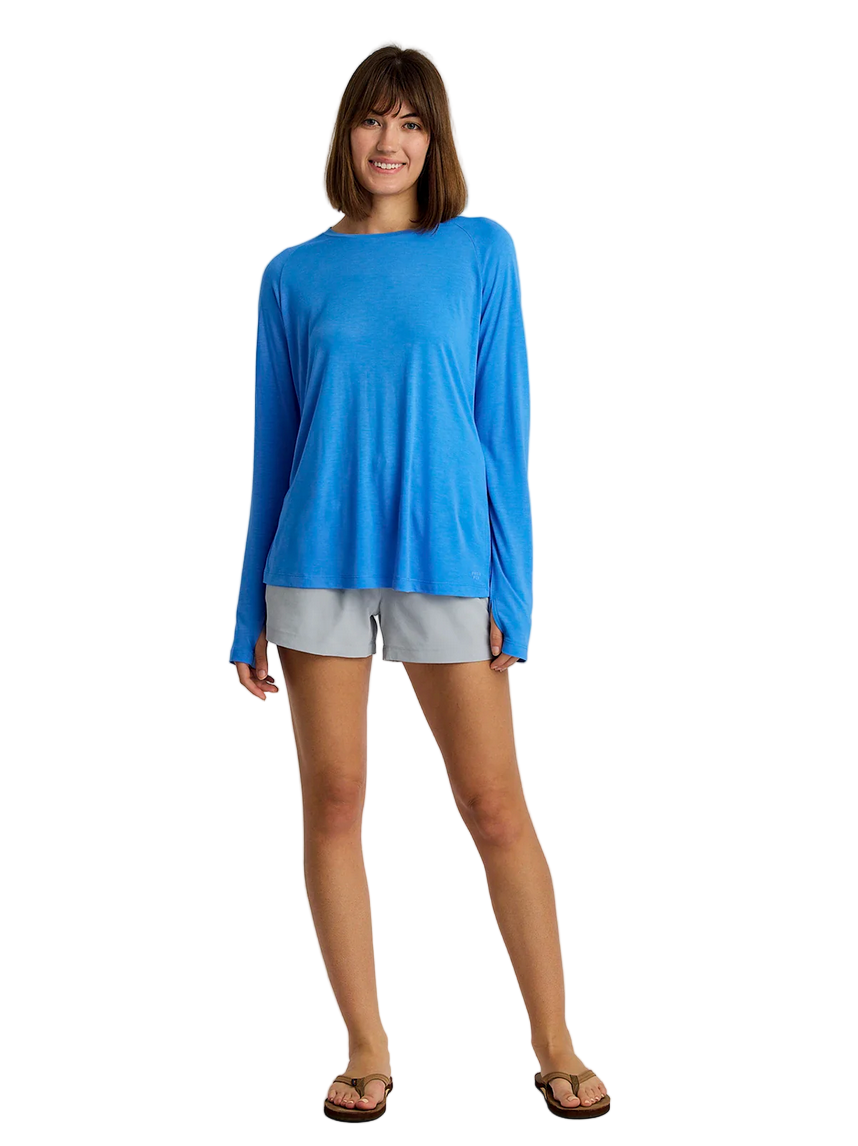 Ws Bamboo Lightweight LS Shirt II Surf Blue