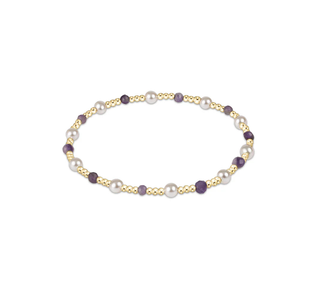 FW25 Extends Gemstone Pearl Sincerity Pattern 4mm Bead Bracelet