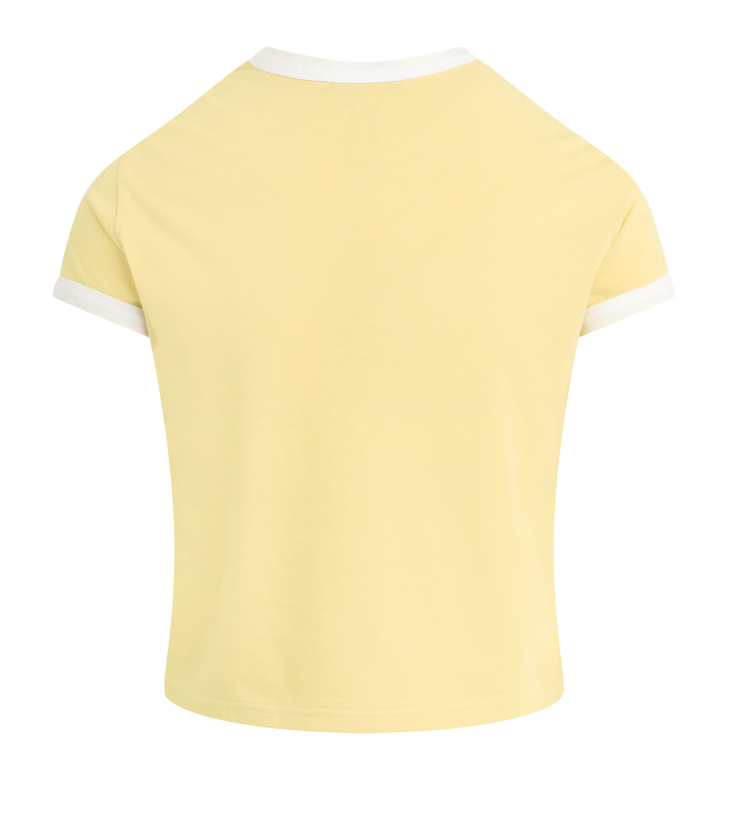 Ws Cropped FD Ringer Tee Golden/Off Wht