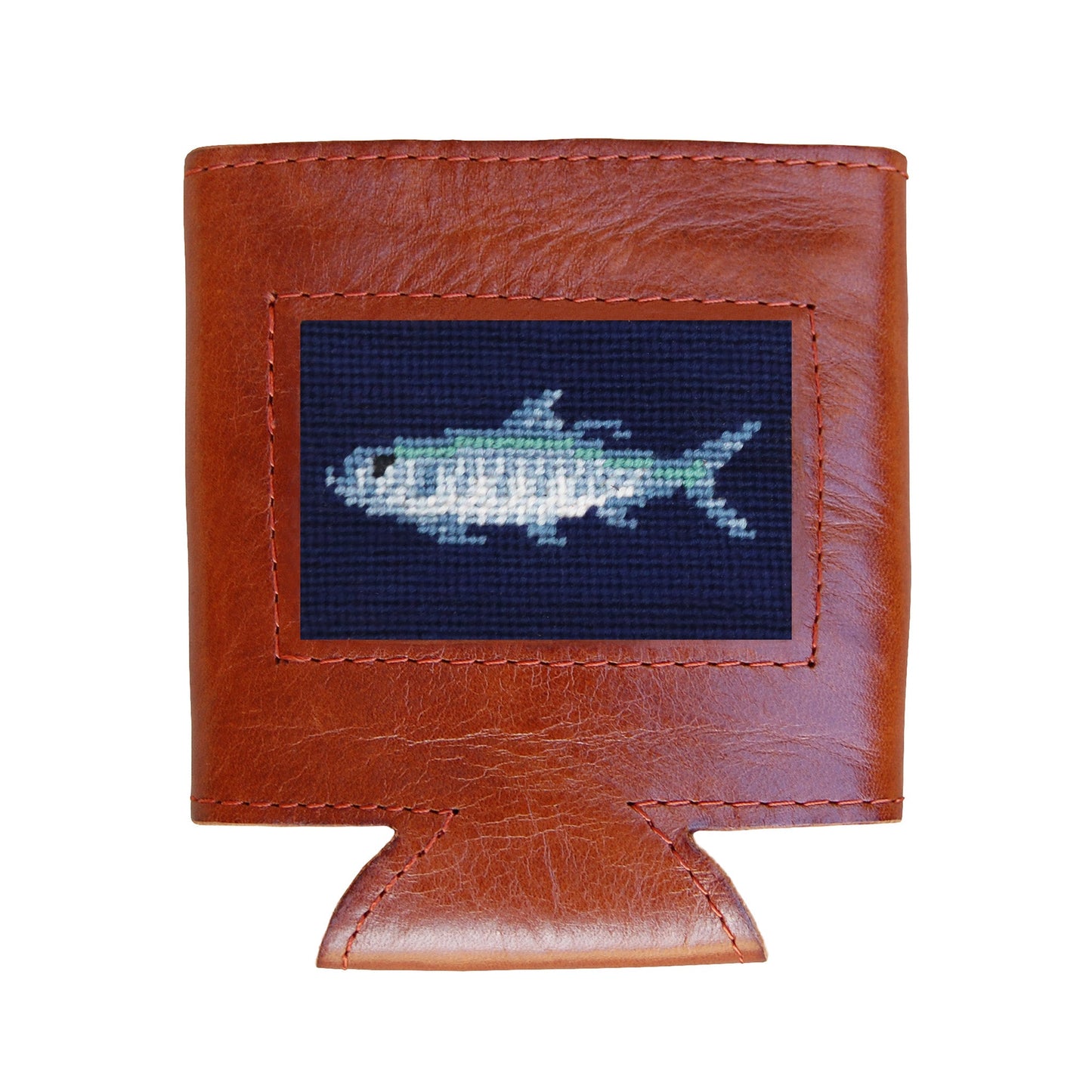 Tarpon (Dk Navy) Needlepoint Koozie