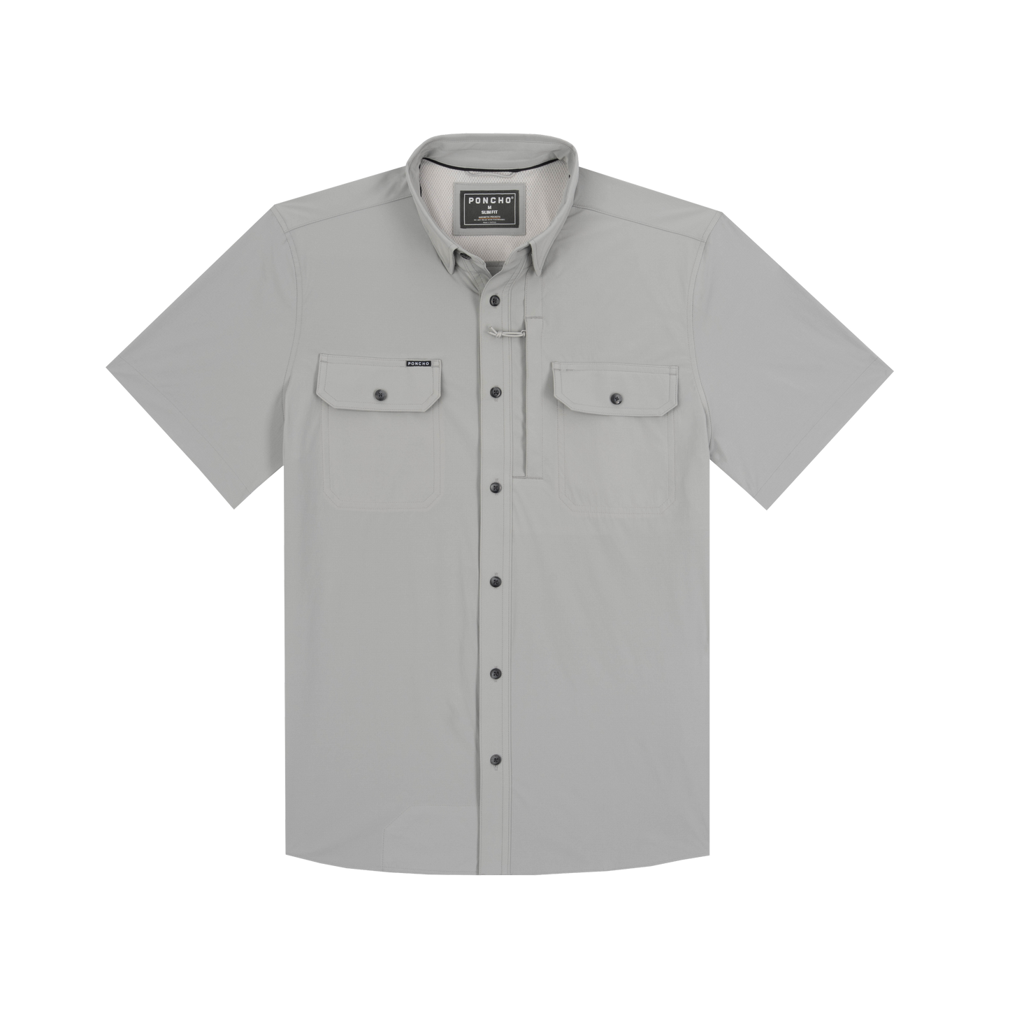 The Big Iron Original Fishing SS Shirt Slim Fit Dk Grey