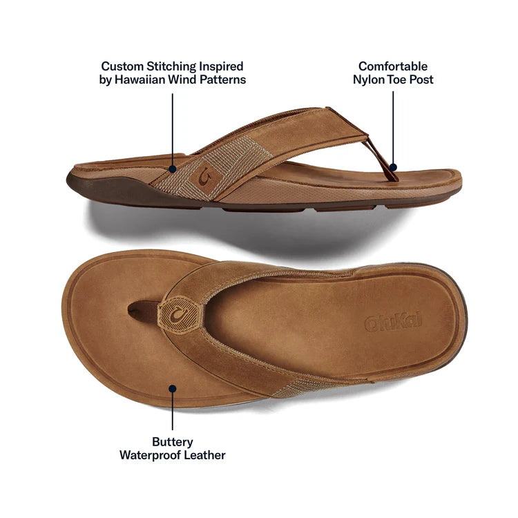 Tuahine Leather Sandal Toffee/Toffee