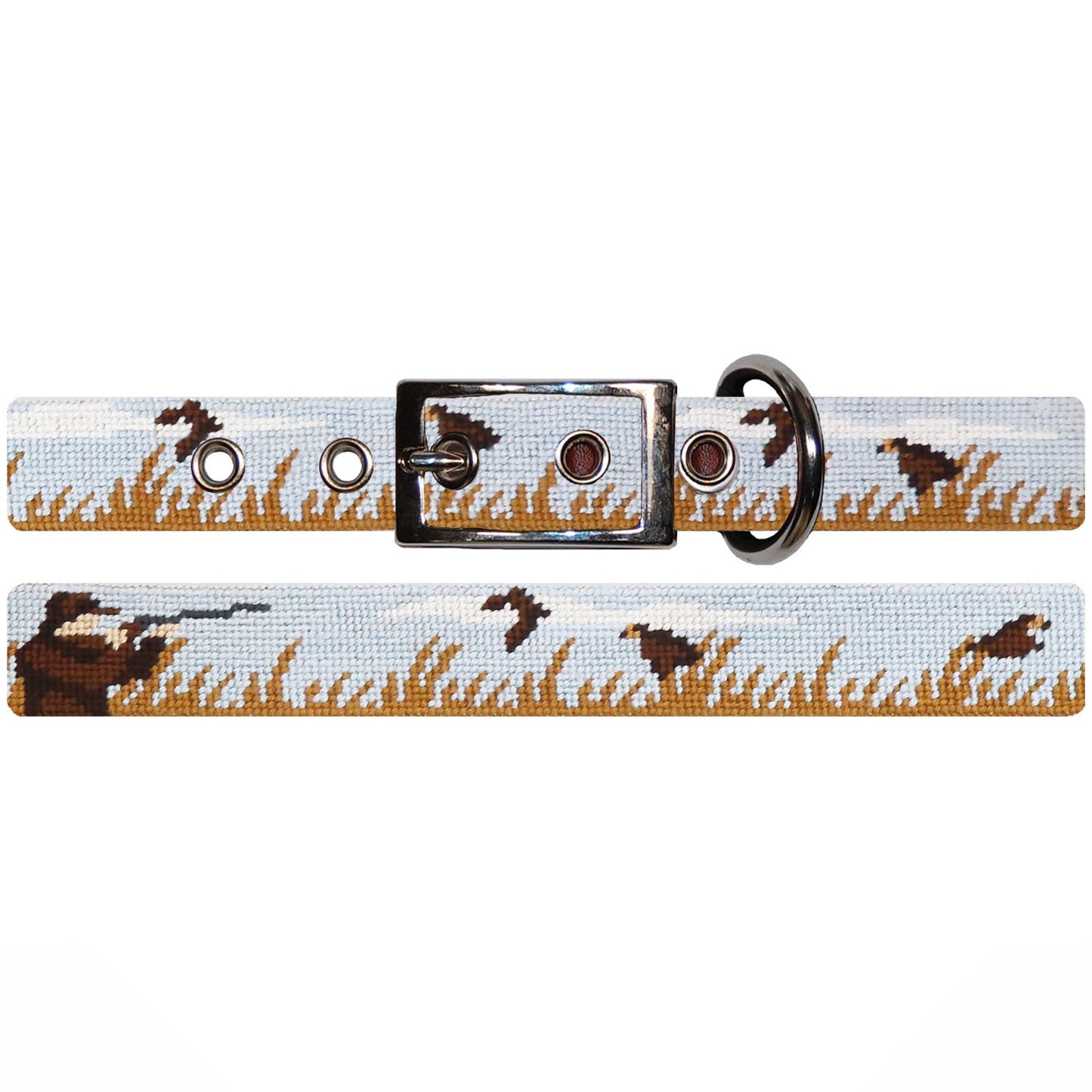 Upland Shoot Needlepoint Dog Collar