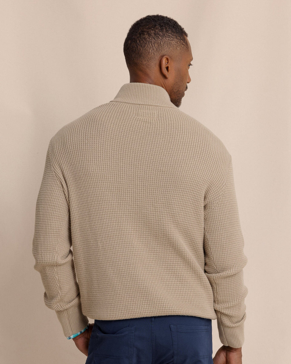 Bass Creek Quarter Button Sweater Sandstone Khaki