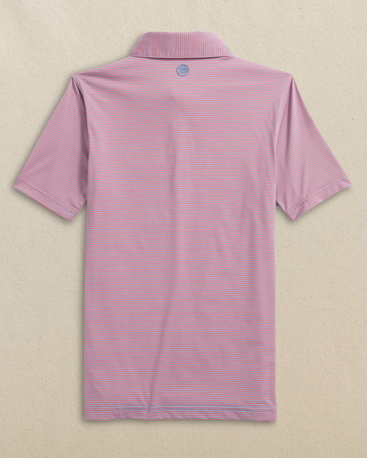 Boys Driver Meadowbrook Stripe Polo Coral Beach