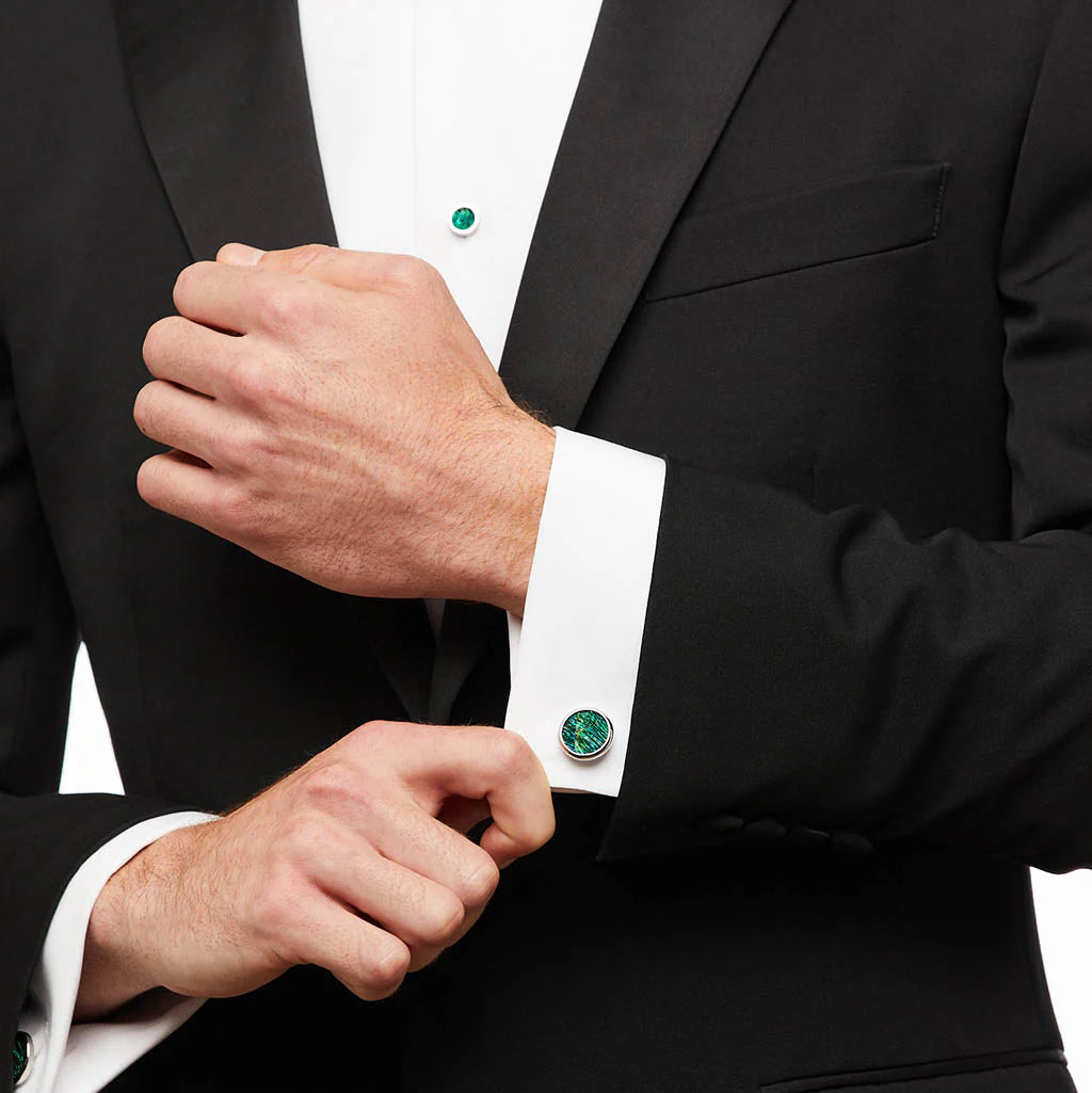 Burwell Cufflinks Rhodium