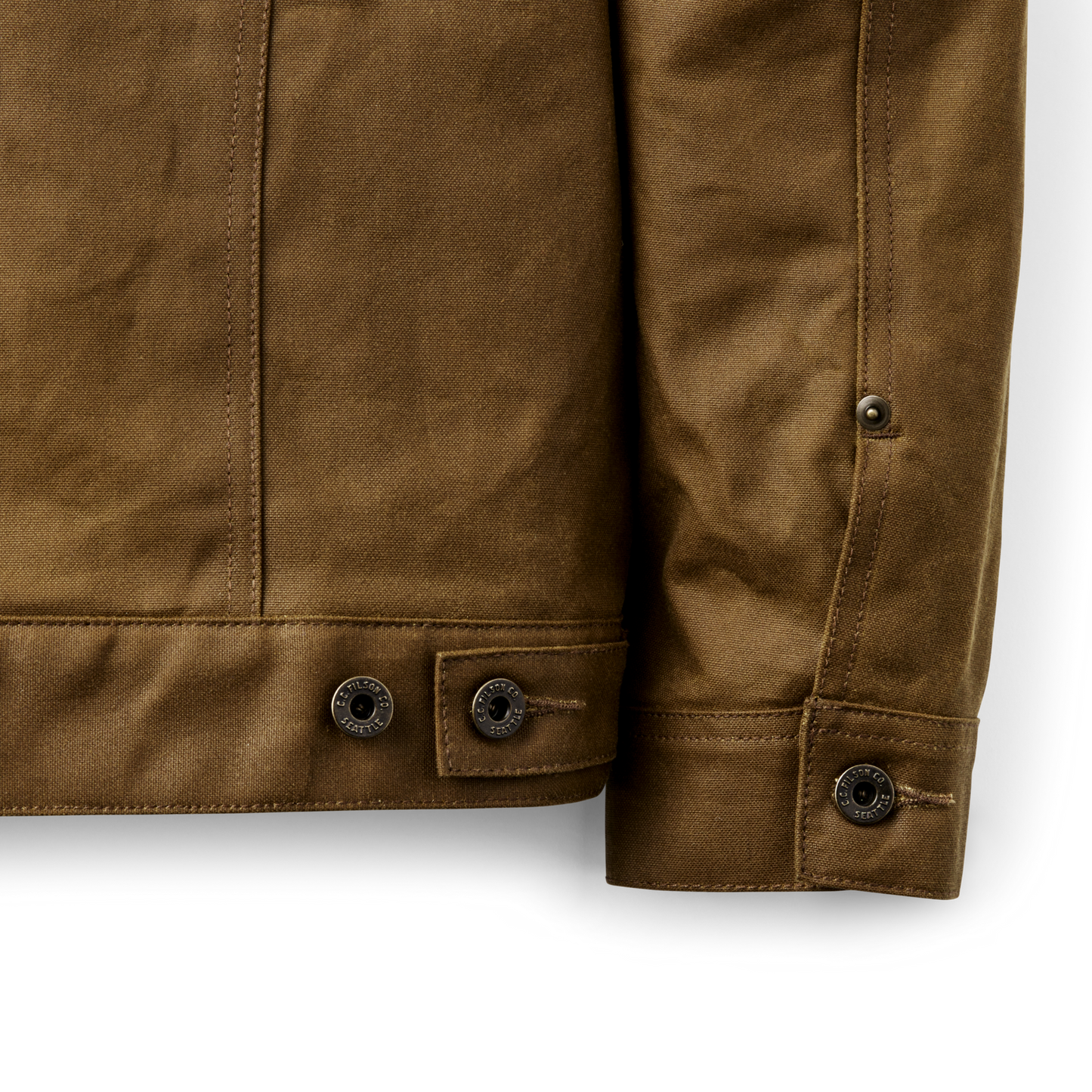 Tin Cloth Short Lined Cruiser Jacket Dk Tan