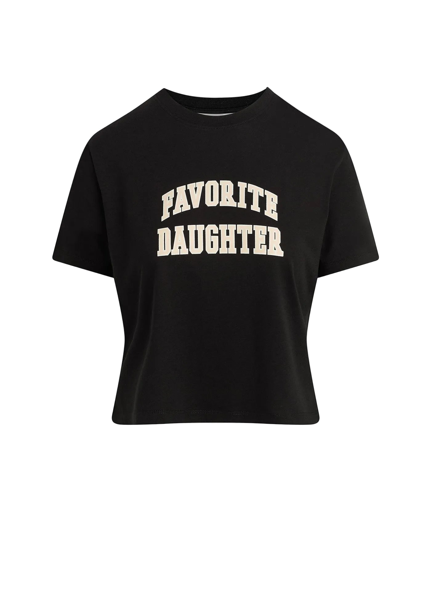 Ws FD Cropped Collegiate Tee Black/Pale Pink