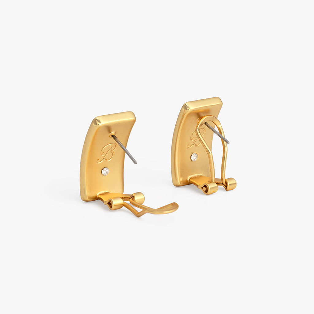 Grace Rectangular Stud Gold Earring
