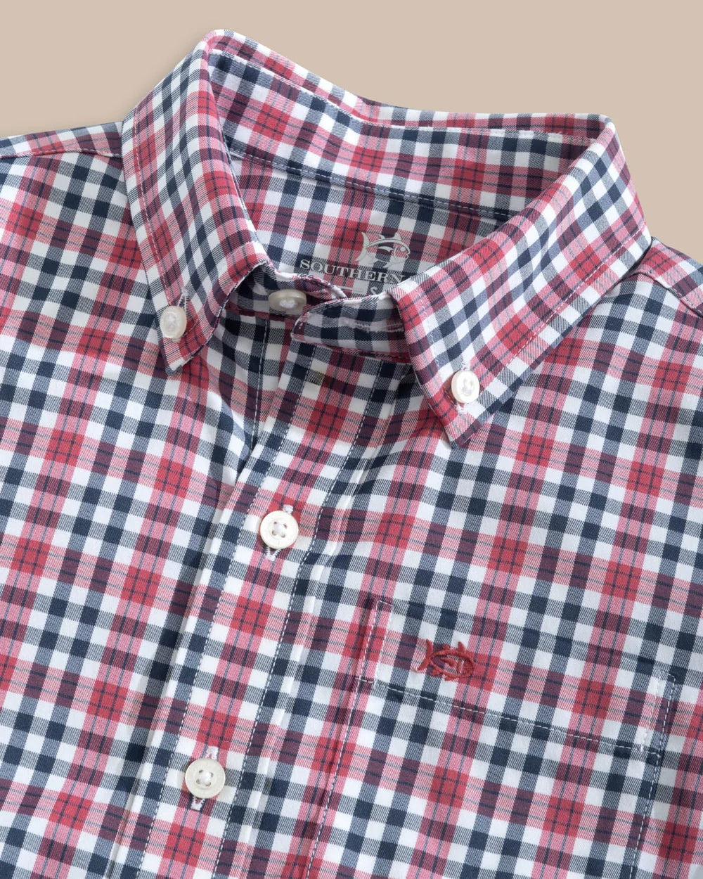 Youth Haywood Plaid Shirt Mineral Red