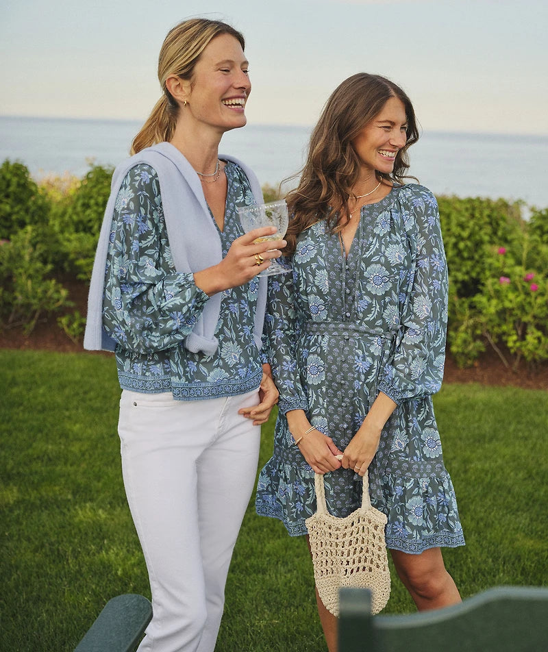 Lucy Mini Dress Edie Floral Balsam