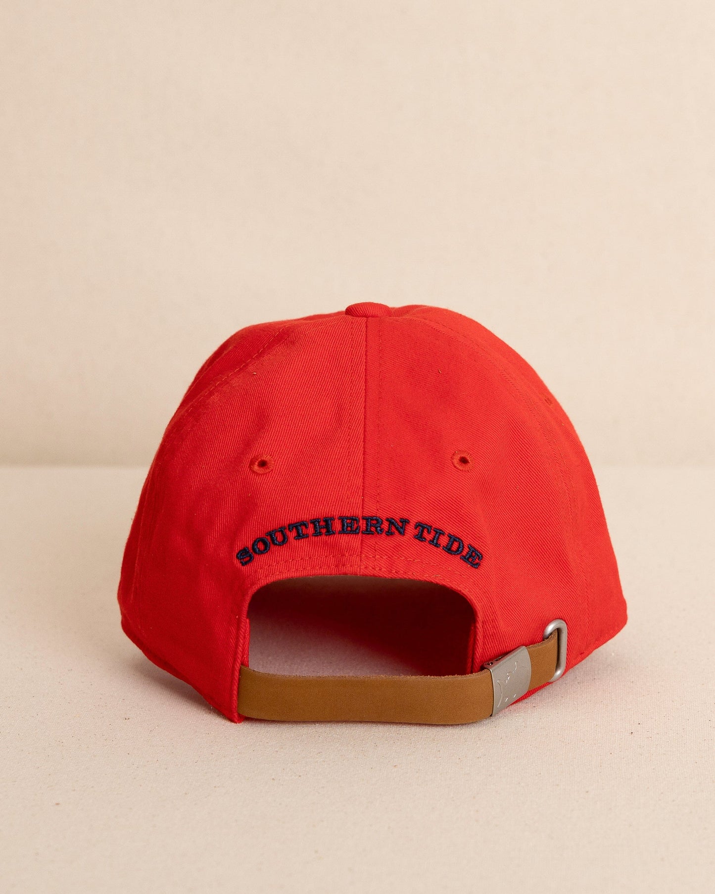 Youth UH OH Sharks Leather Strap Hat Poppy Red