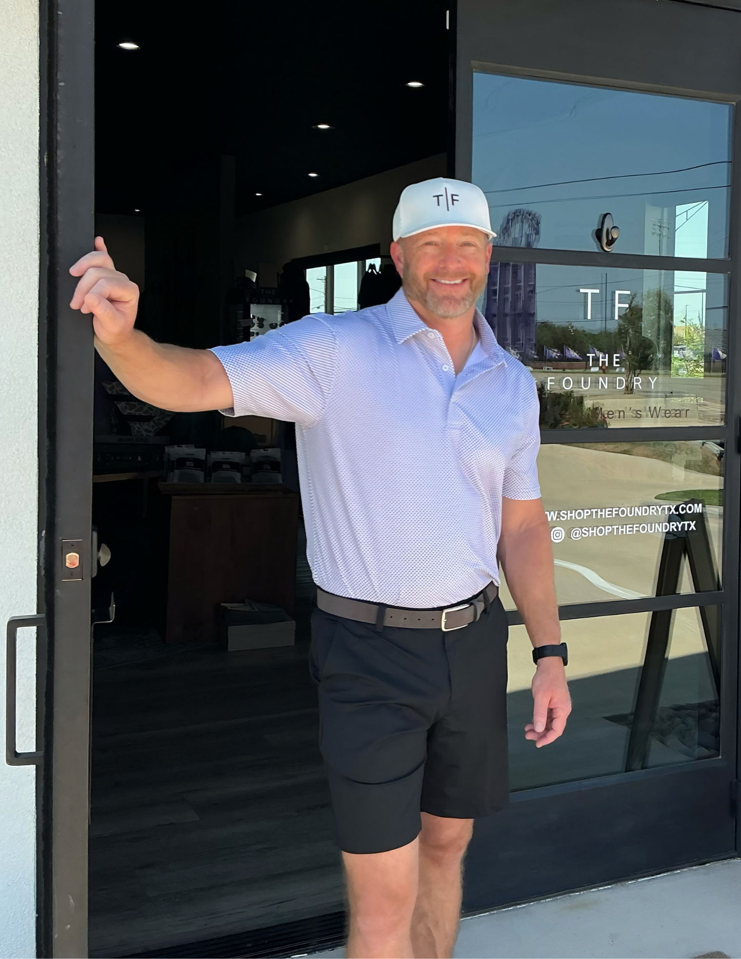 Prismatic Printed Polo Purple Ash