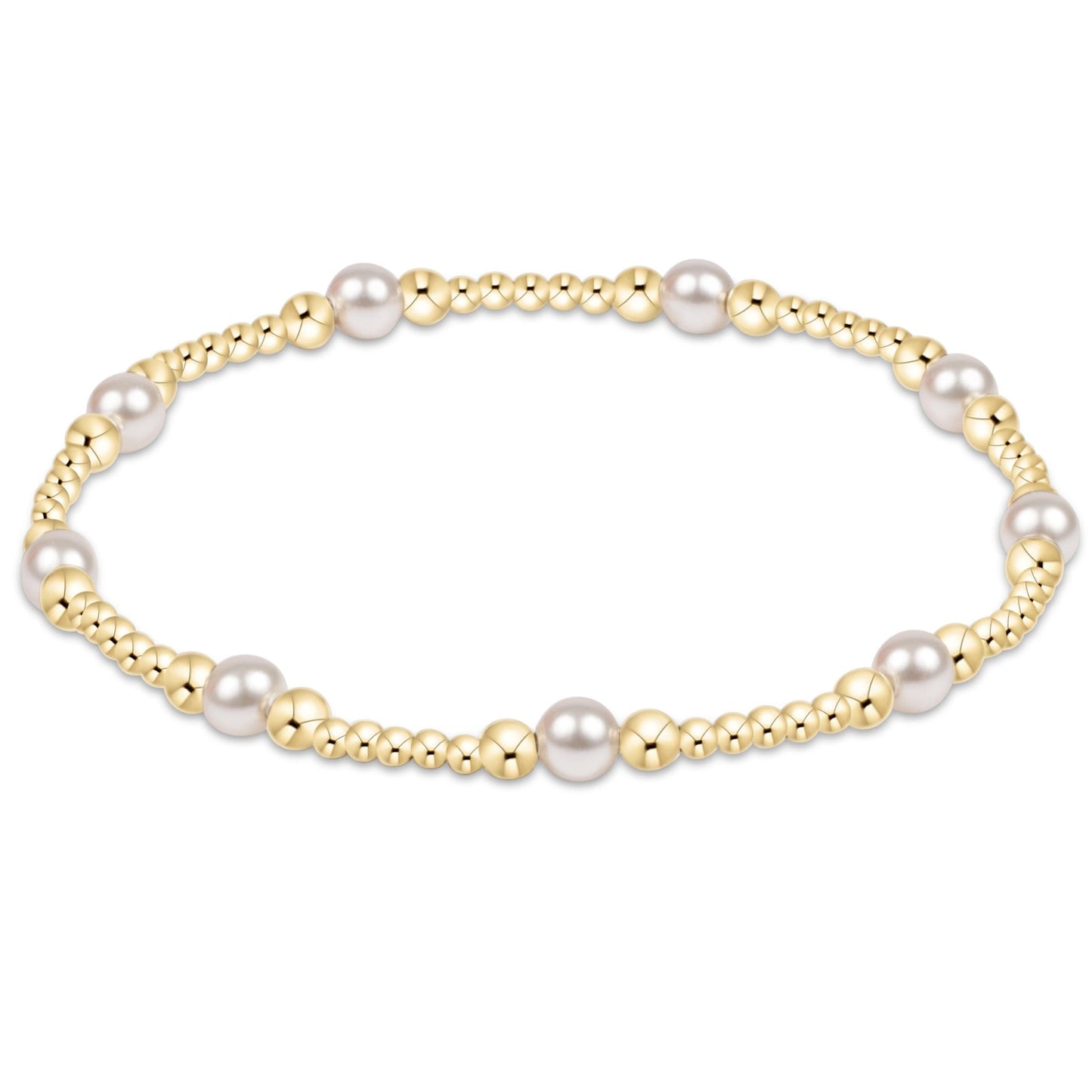 Purpose Pattern Pearl 4mm Bead Bracelet
