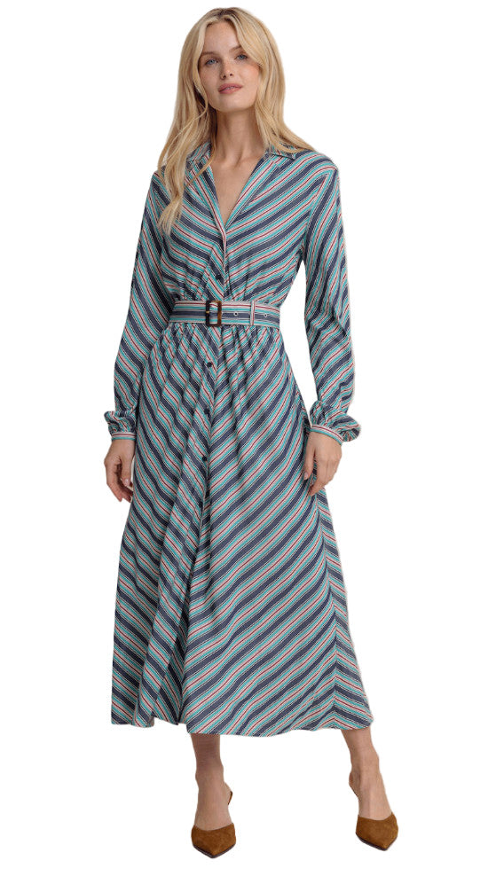 Ws Clarissa Stripe Maxi Dress Dress Blue