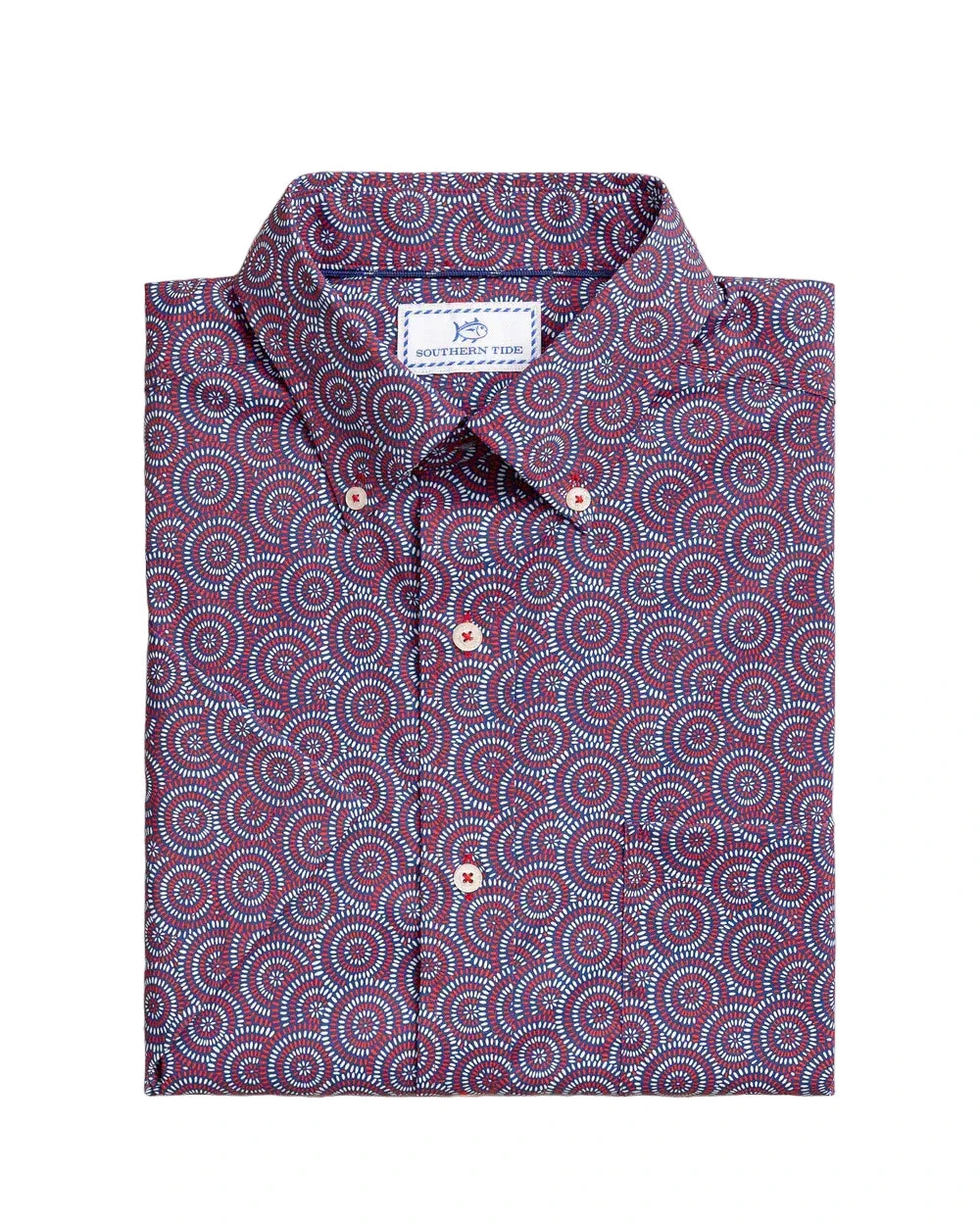 Coastal Breeze Fireworks SS Shirt Red