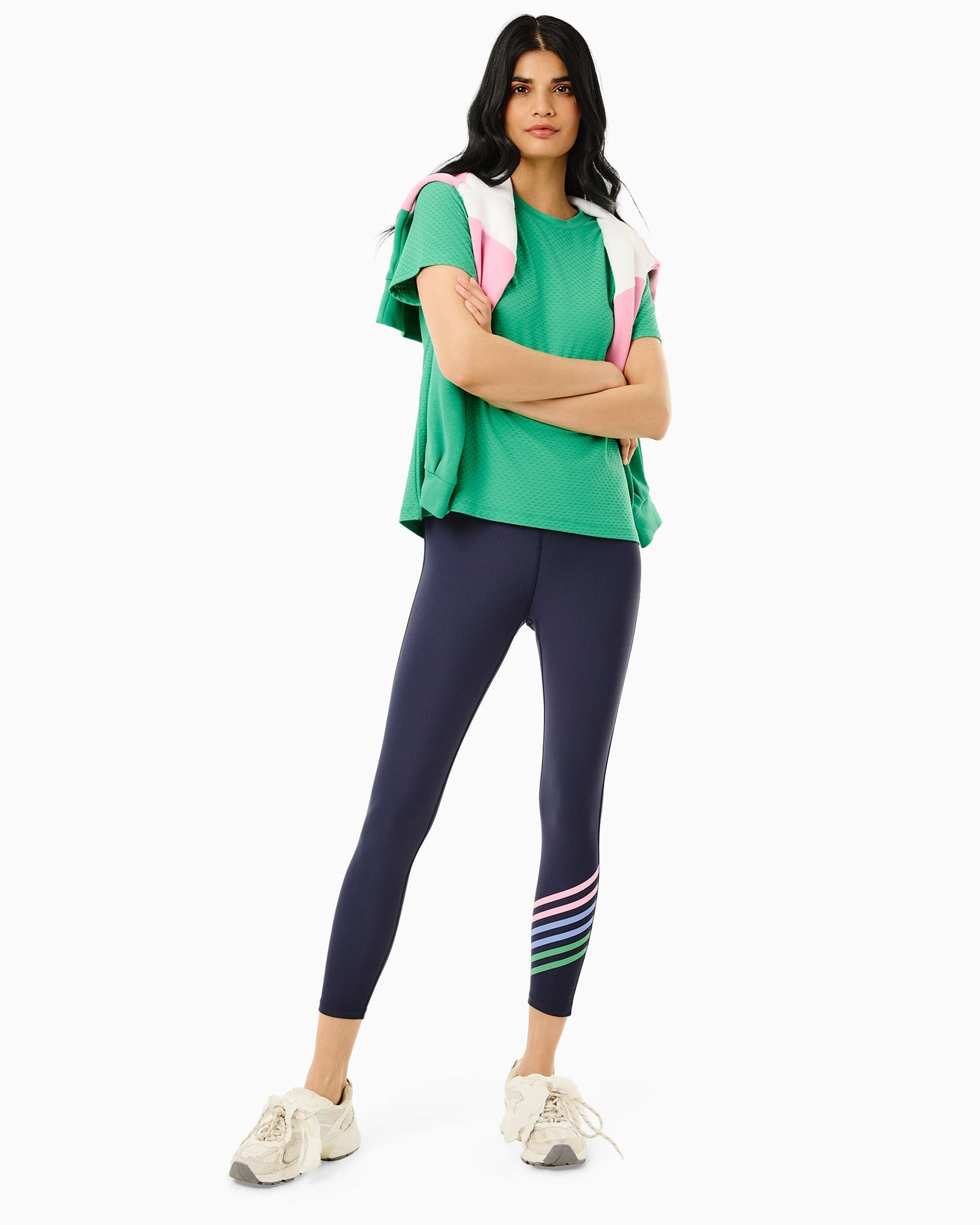 Ws Spruce Legging Navy/Bubblegum/Violet /Palm Stripe