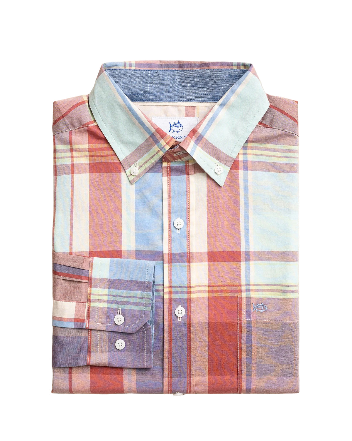 Youth Surfside Madras Shirt White Sand