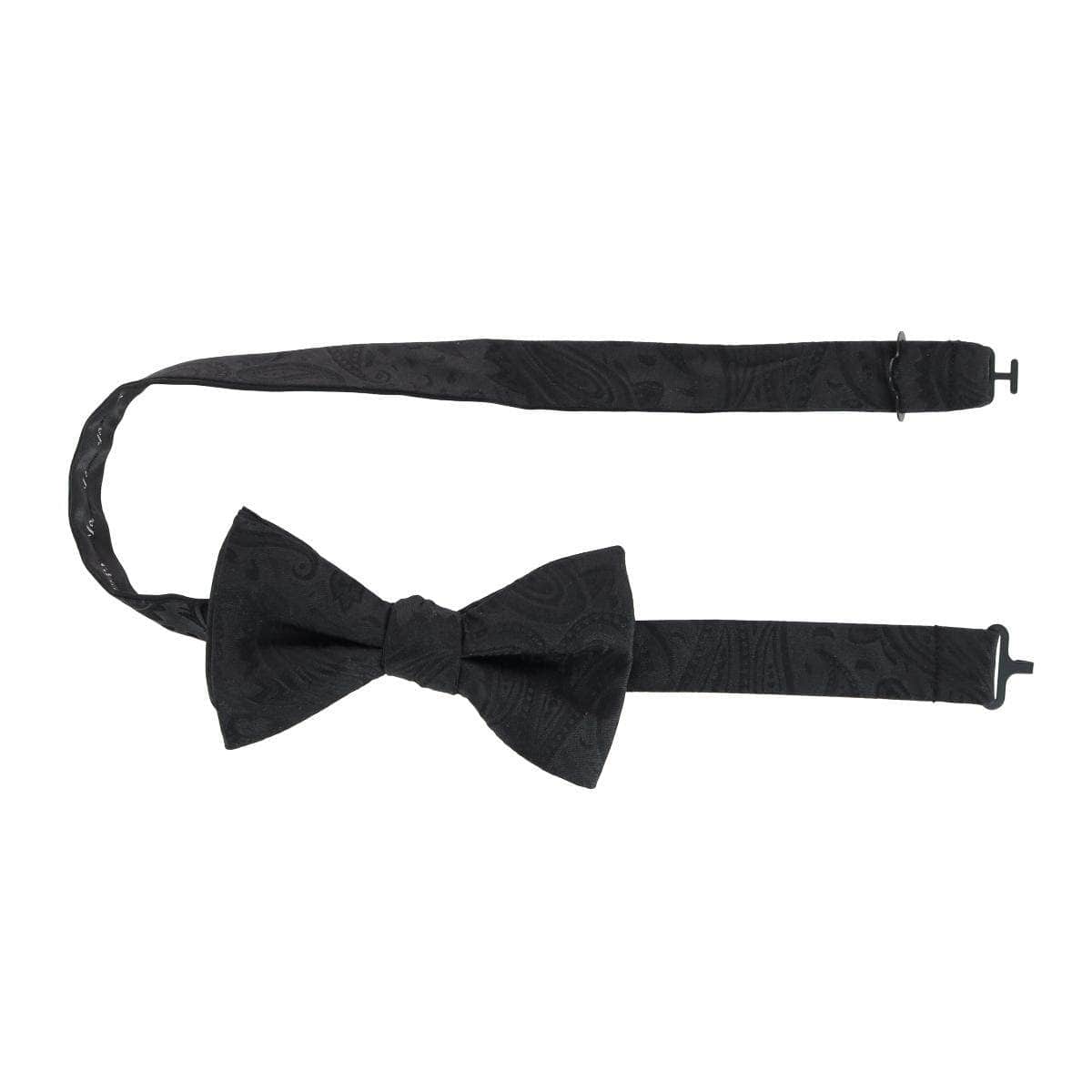 Banbury Tone on Tone Paisley Silk Bow Tie Blk