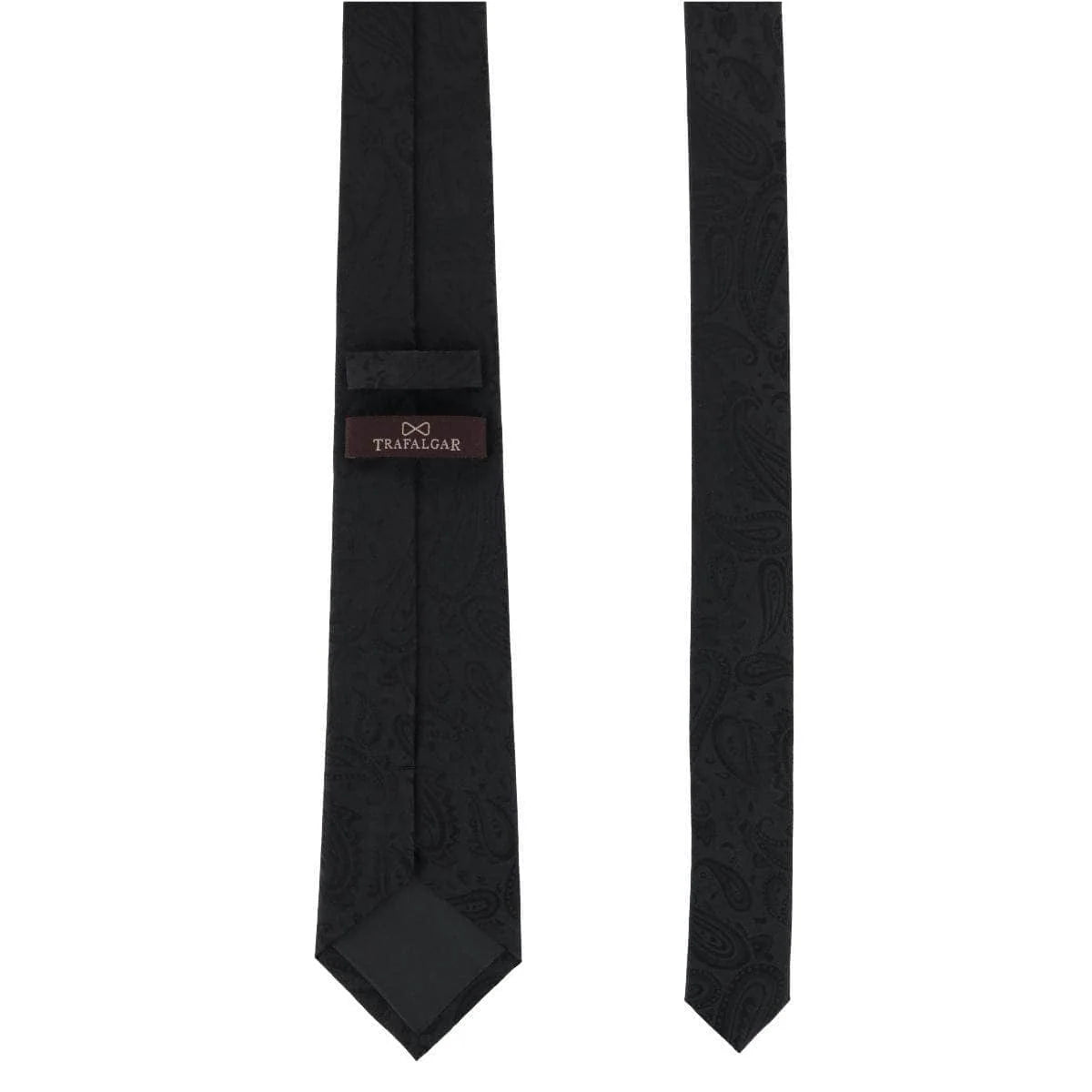 Banbury Tone On Tone Paisley Silk Necktie Blk