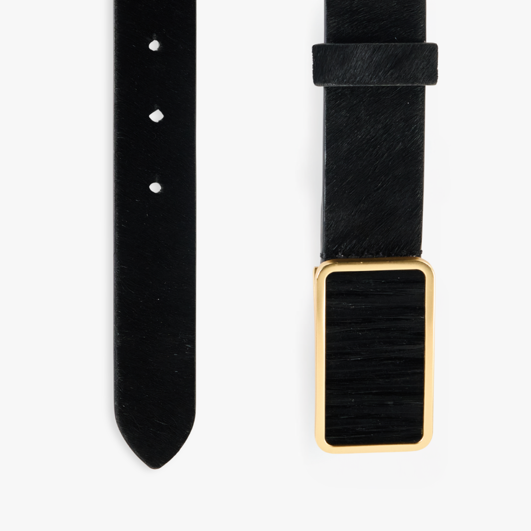 Ws Trippin Tipsey Belt Black Calf Hair