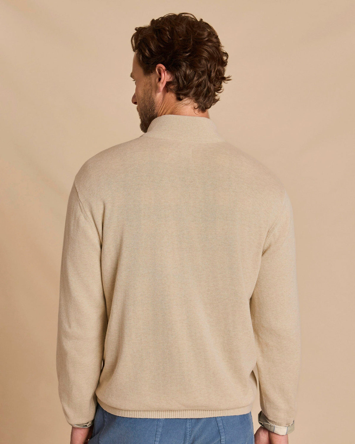 Whitehaven 1/4 Zip Sweater Sand Dunes