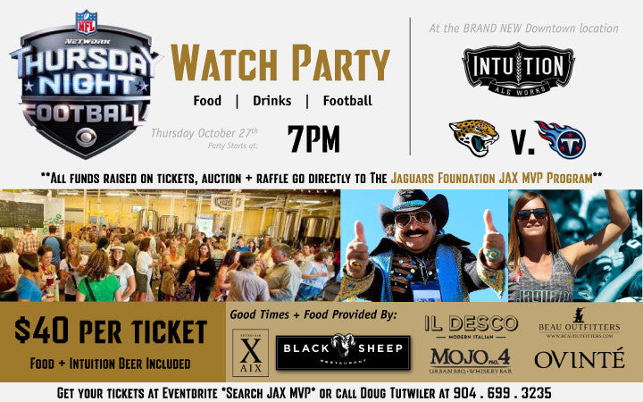 Thursday Night Football Watch Party @ Intuition Ale Works