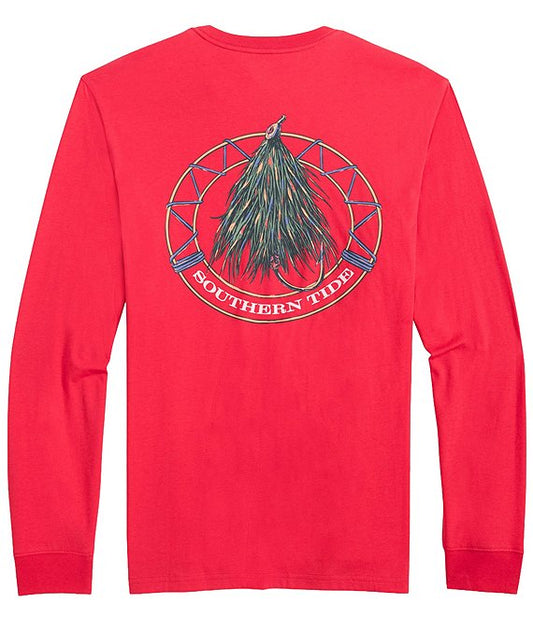 ST Fly Tree LS T-Shirt Crab Red