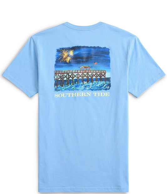 Pier Fireworks SS T-Shirt Ocean Channel