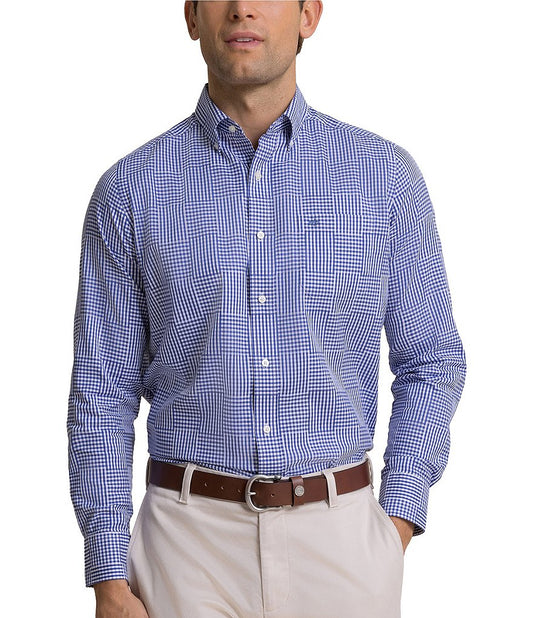 Palmetto Point Gingham Shirt Nautical Blue