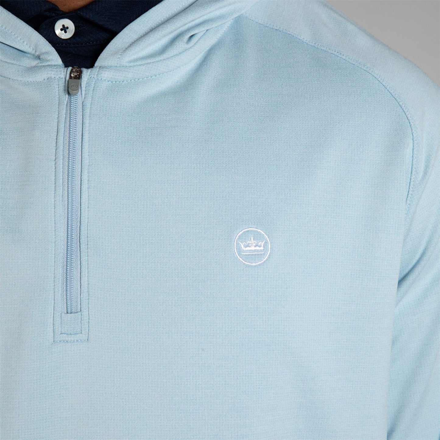 Pine Performance 1/4 Zip Hoodie Stream Blue