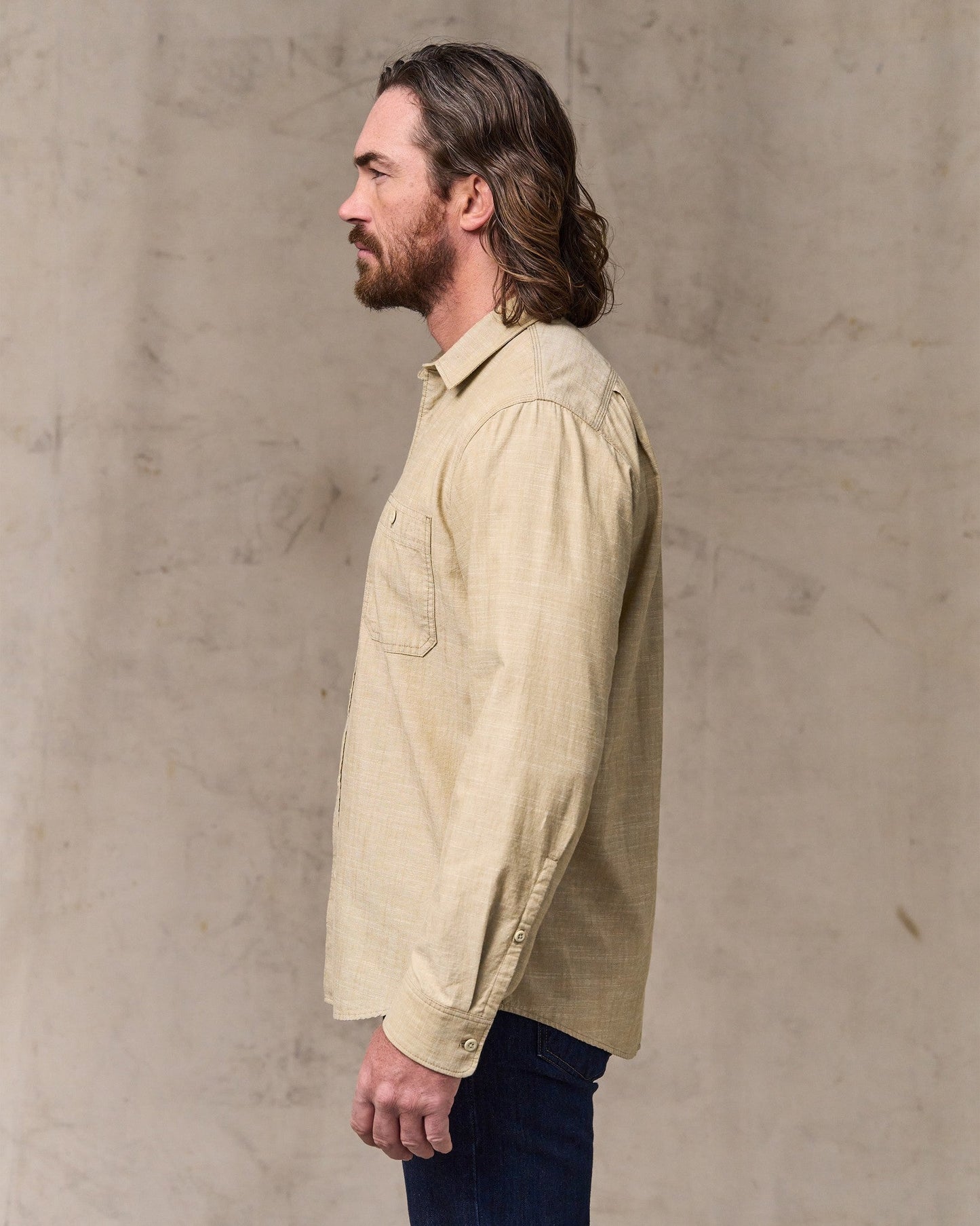Chambray CPO Shirt Tan