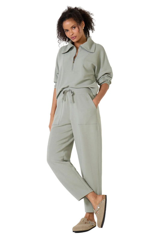 Ws AirEssentials French Rib Wide Leg Pant Sage Brush