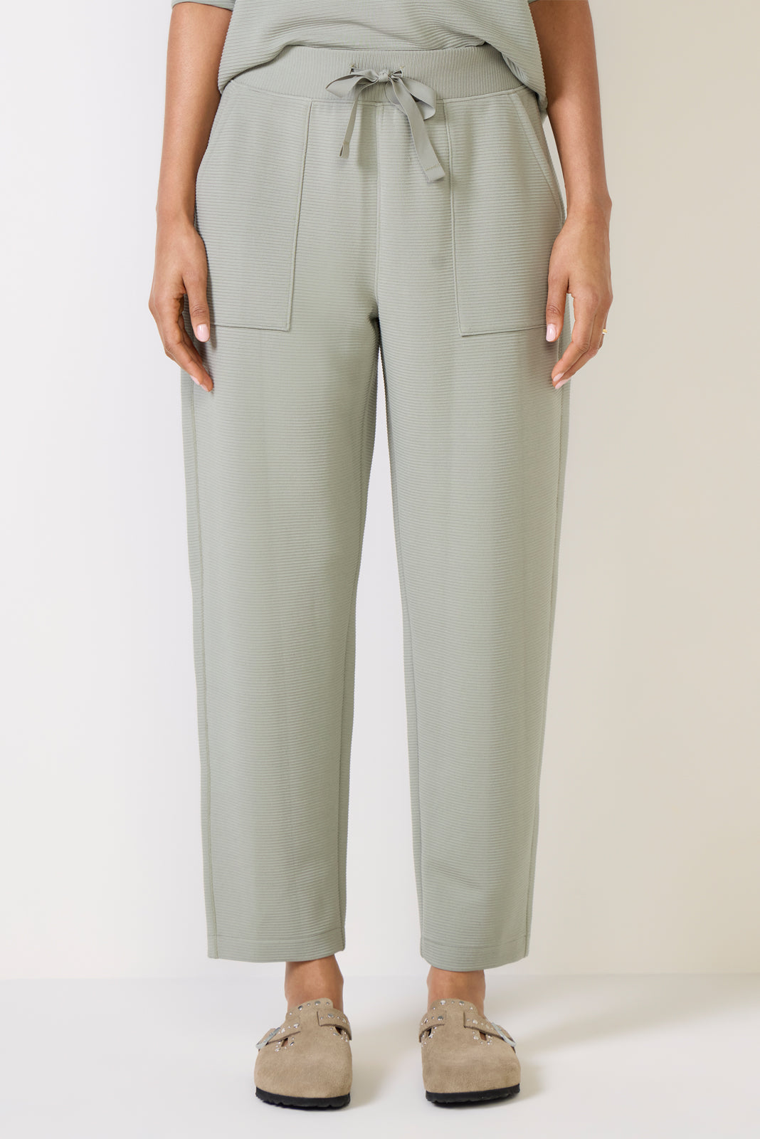Ws AirEssentials French Rib Wide Leg Pant Sage Brush
