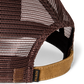 Waxed Logger Mesh Cap Scenic Logo Patch Dark Khaki