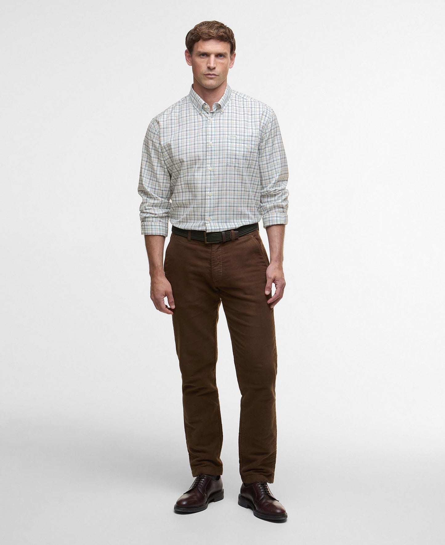 Ashton Tattersall Reg Fit Shirt Mallard Green