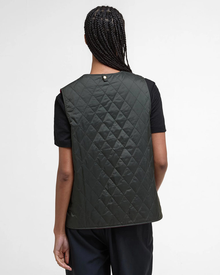 Ws My Barbour Reversible Quilted Liner Sage/Pink