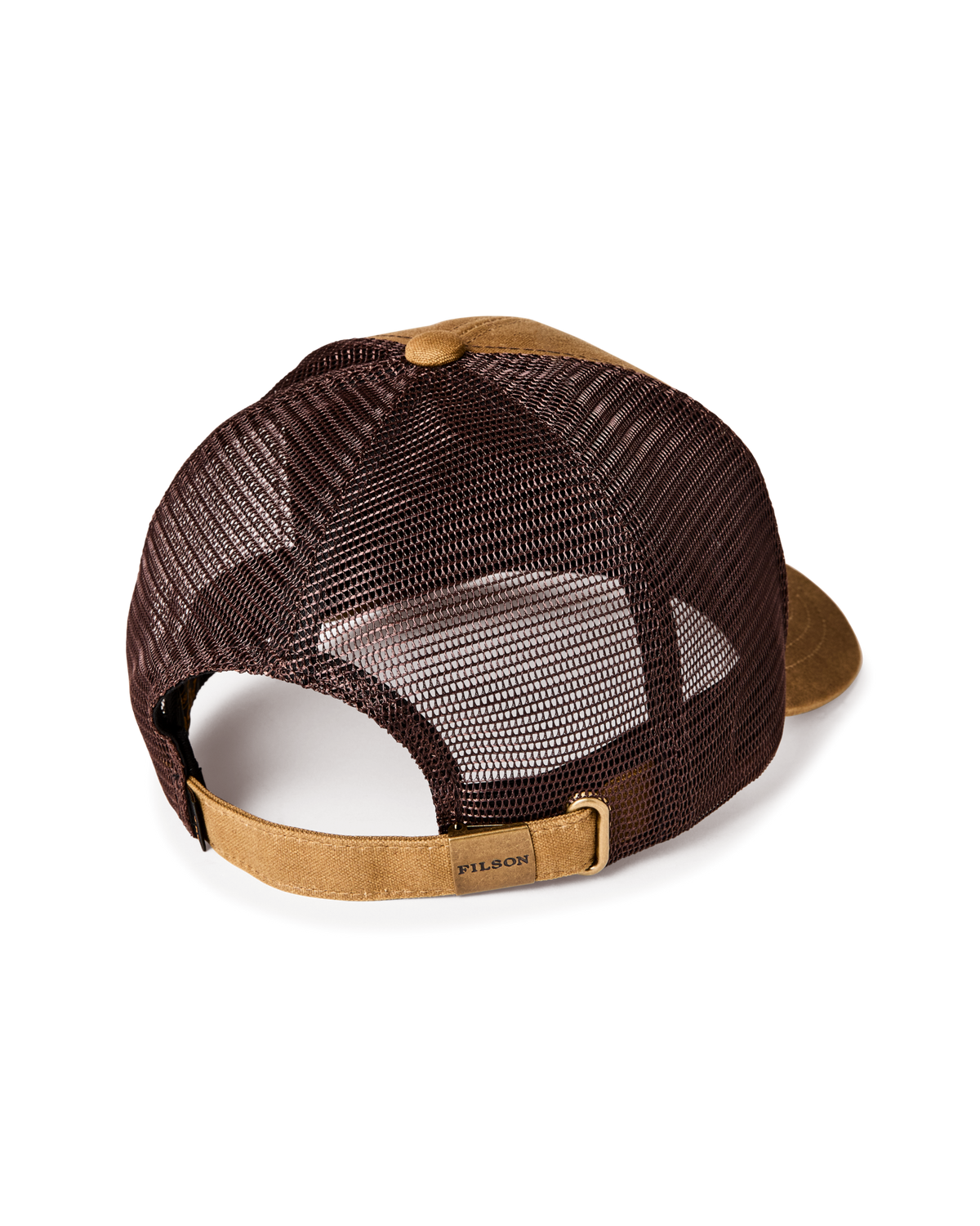 Waxed Logger Mesh Cap Scenic Logo Patch Dark Khaki