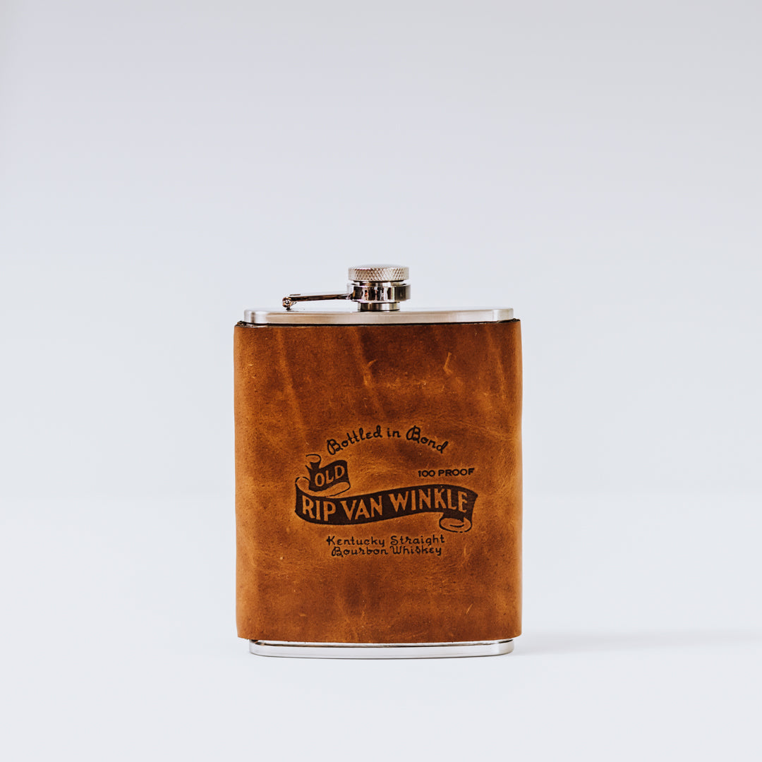 Rip Van Winkle Leather Wrapped Flask