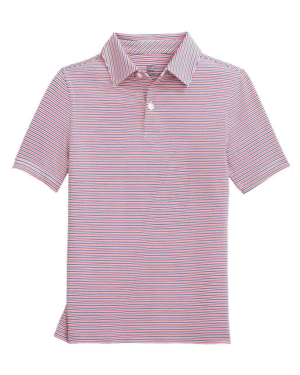 Youth Driver Micro Stripe Polo Channel Marker Red