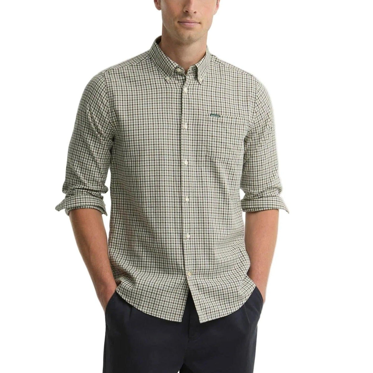 Padshaw Gingham Tailored Shirt Olive