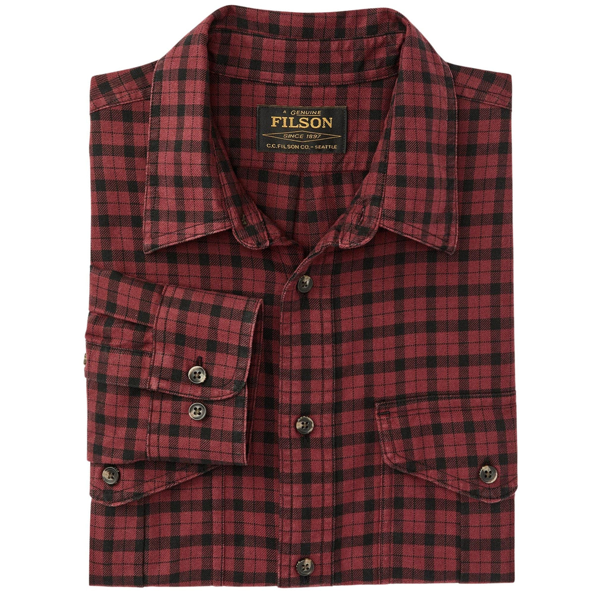Lightweight Alaskan Guide Shirt Port/Black Plaid