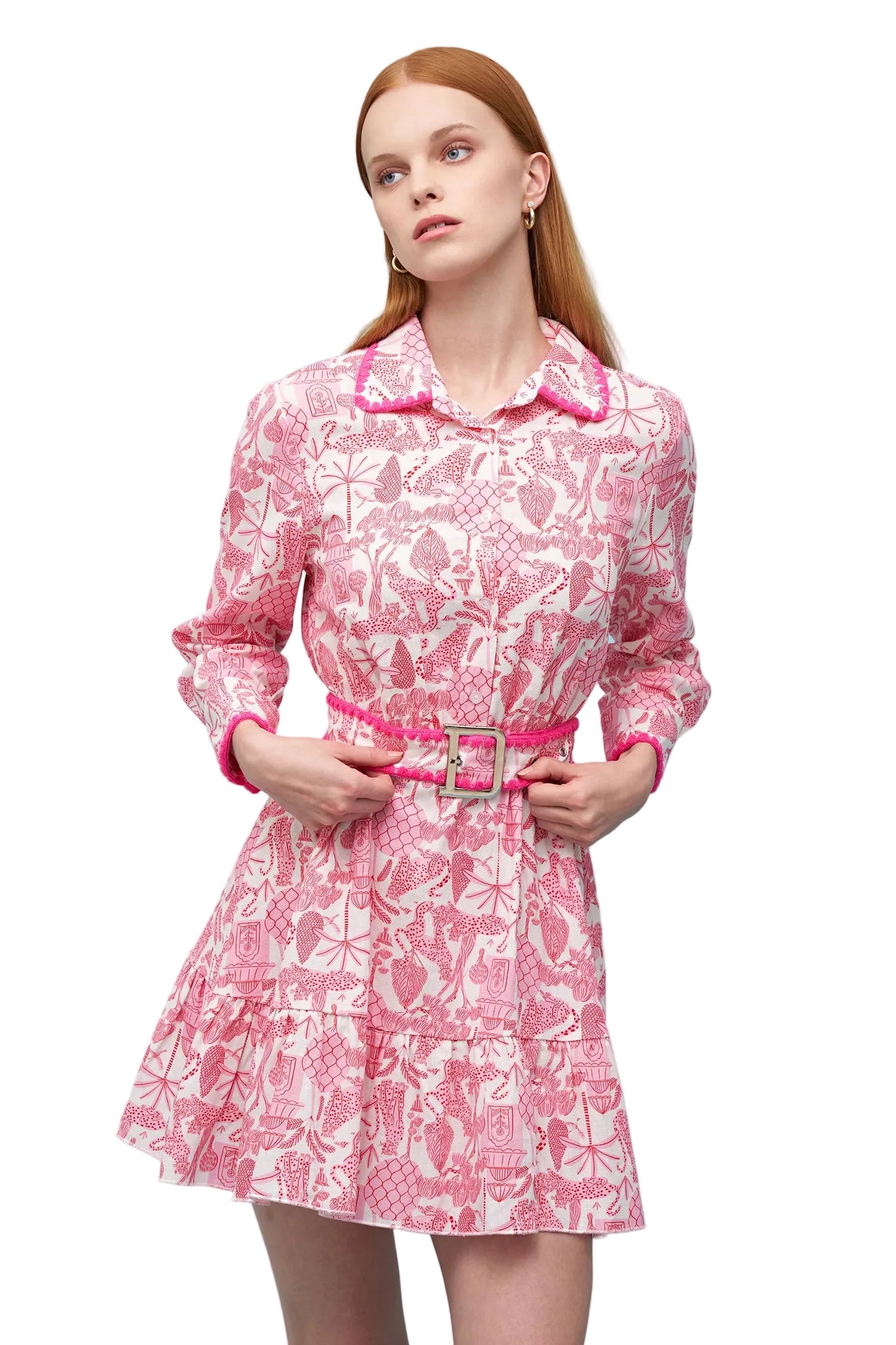 Ws Naples Dress Pink Toile