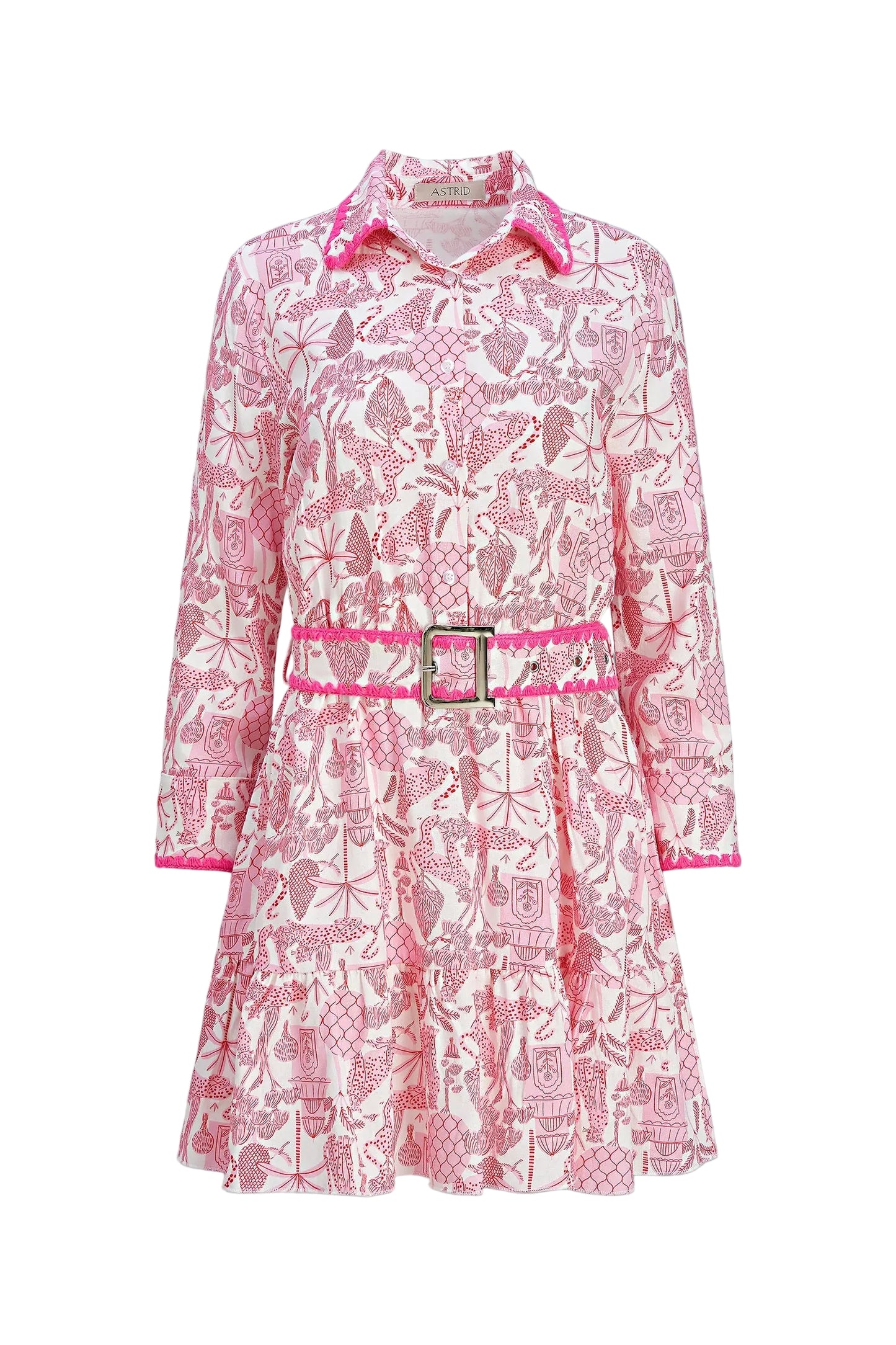 Ws Naples Dress Pink Toile