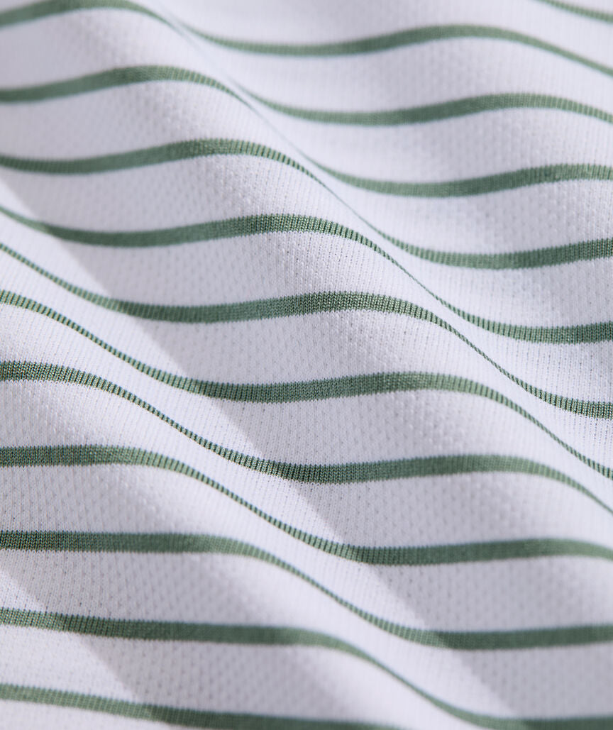 Air Tech Mesh Polo White/Olive Dusk