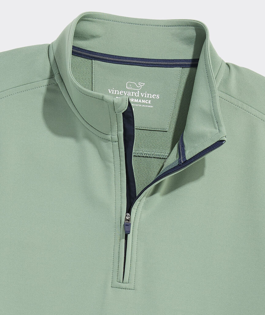 Clubhouse Perf 1/4 Zip Olive Dusk
